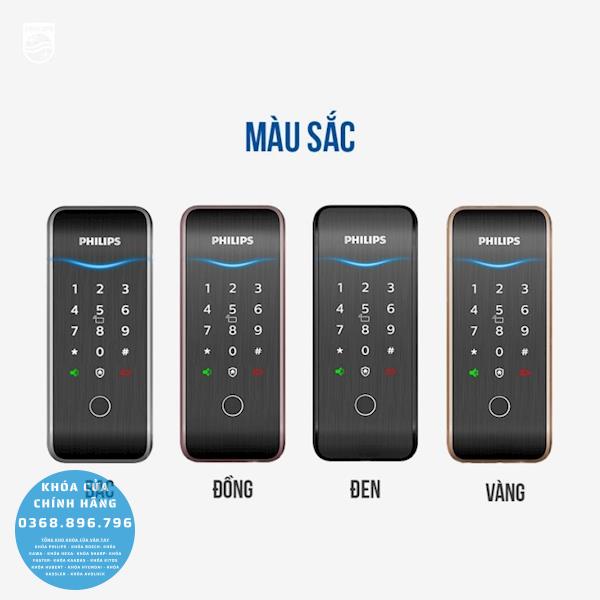 Khóa cửa vân tay mini Philips 5100 H5, Không tay cầm - mặt sau