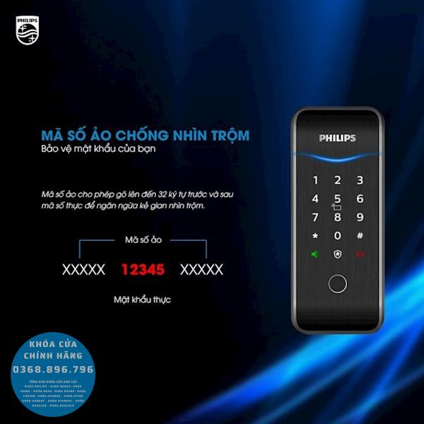 Khóa cửa vân tay mini Philips 5100 H5, Không tay cầm - phụ kiện