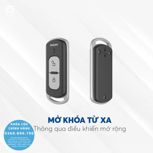 Khóa cửa vân tay mini Philips 5100 5K, Không tay cầm - phụ kiện