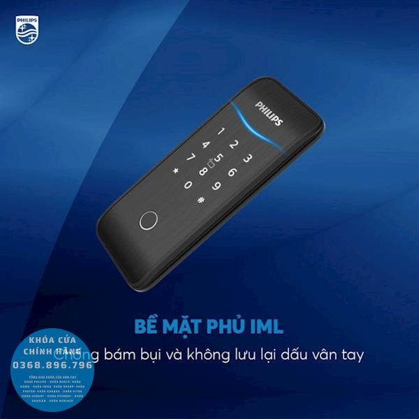 Khóa cửa vân tay mini Philips 5100 5K, Không tay cầm - thông số kỹ thuật