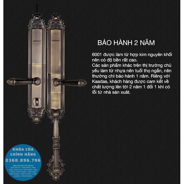 Khóa cửa vân tay Kaadas 6001 - mặt sau