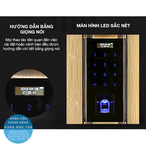 Khóa cửa vân tay Kaadas 6001 - lắp đặt thực tế