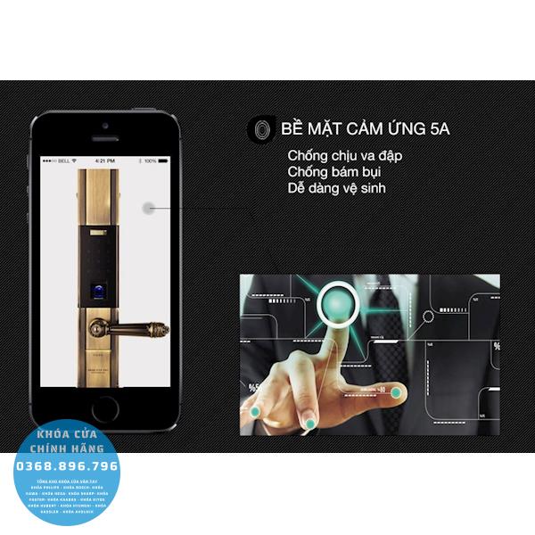Khóa cửa vân tay Kaadas 6002 - lắp đặt thực tế