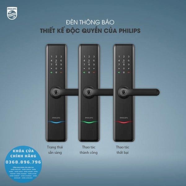 Khóa cửa vân tay Philips 7300 5 - lắp đặt thực tế