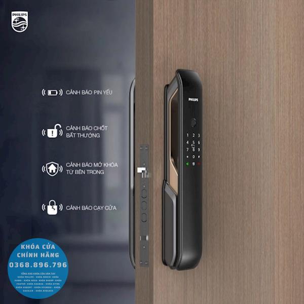 Khóa cửa vân tay Philips 9200 - lắp đặt thực tế