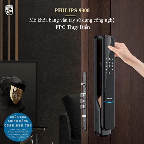 Khóa cửa vân tay Philips 9300 - chi tiết
