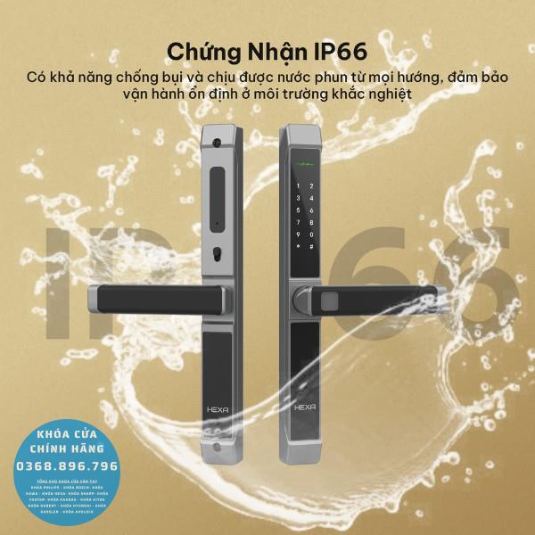 Khóa vân tay Hexa A100 cho cửa nhôm - chi tiết