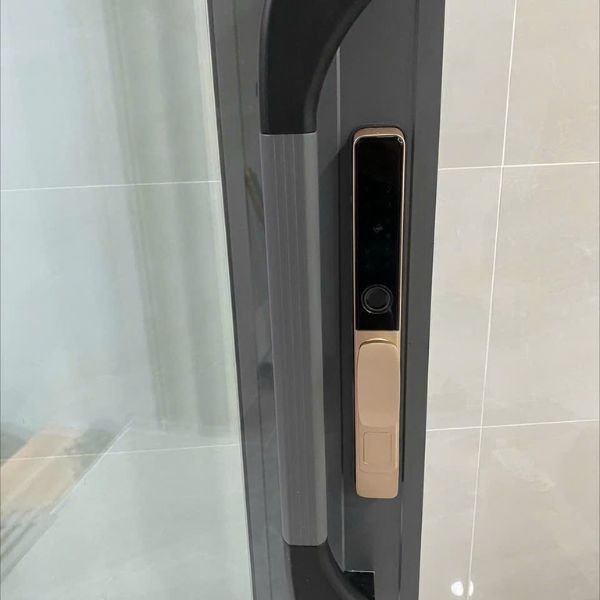 Khóa cửa lùa vân tay Kardos SmartLock A109 TN Gold - chi tiết