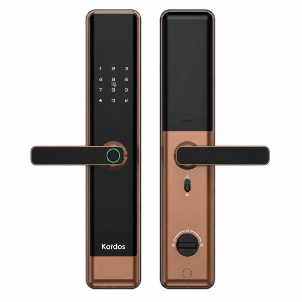 Khóa cửa vân tay Kardos SmartLock A350 Đồng - mặt sau
