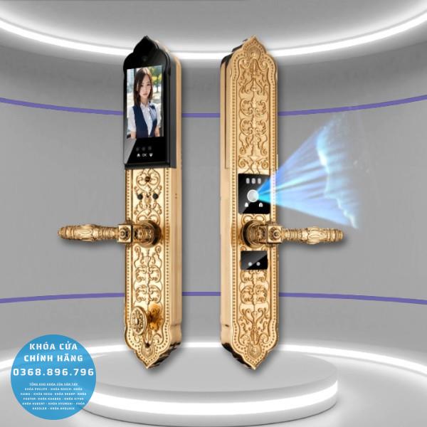 Khóa cửa vân tay tân cổ điển Avolock AC 998 FaceID Gold - thông số kỹ thuật