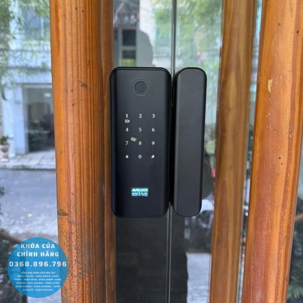Khóa cửa kính Avolock AK26 và app chính hãng - mặt sau
