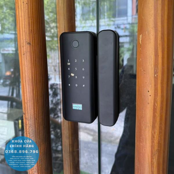 Khóa cửa kính Avolock AK26 và app chính hãng - lắp đặt thực tế