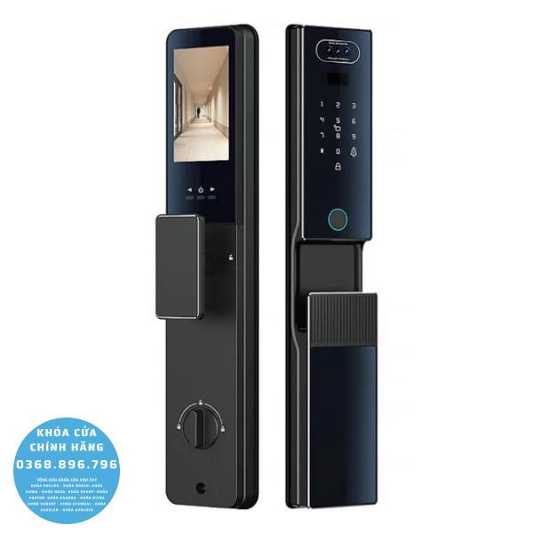 Khóa cửa vân tay Avolock AL75 TFV face 3D - lắp đặt thực tế