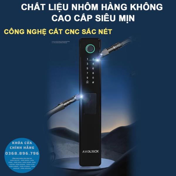 Khóa cửa nhôm vân tay Avolock AN 396 - mặt sau