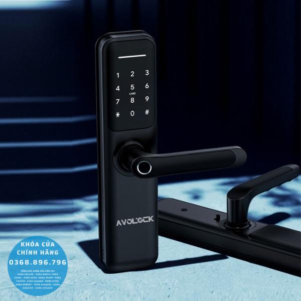 Khóa cửa vân tay Avolock AV63 app wifi - mặt sau