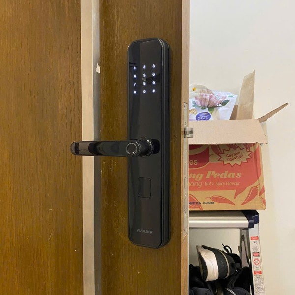 Khóa cửa vân tay Avolock AV65 - mặt sau