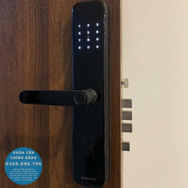 Khóa cửa vân tay Avolock AV65 R - mặt sau