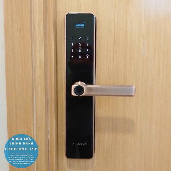 Khóa cửa vân tay Avolock AV69 app wifi - mặt sau