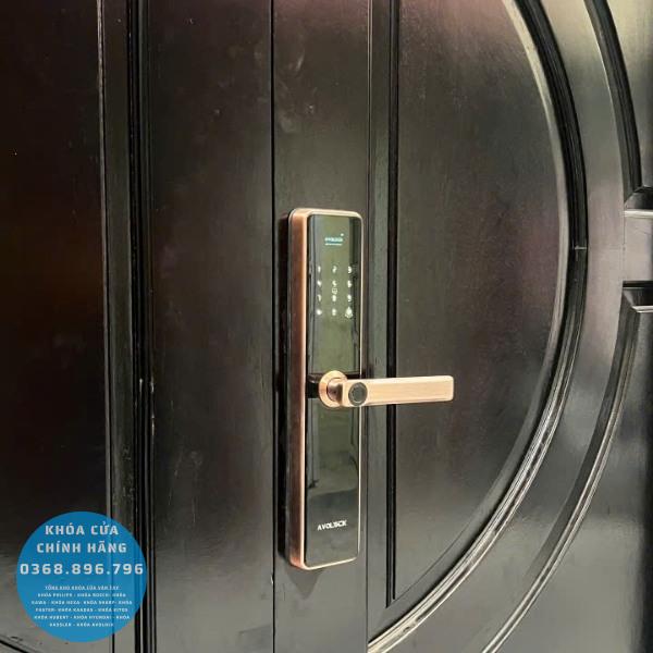 Khóa cửa vân tay Avolock AV69 app wifi - lắp đặt thực tế