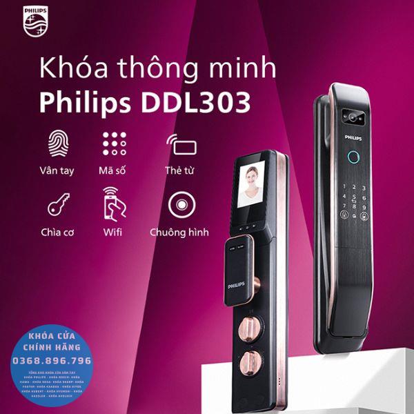 Khóa cửa vân tay Philips DDL303 Camera - chi tiết