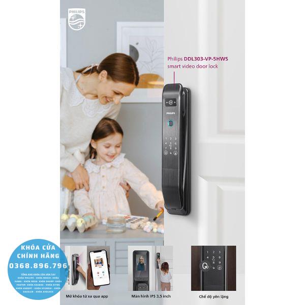 Khóa cửa vân tay Philips DDL303 Camera - thông số kỹ thuật