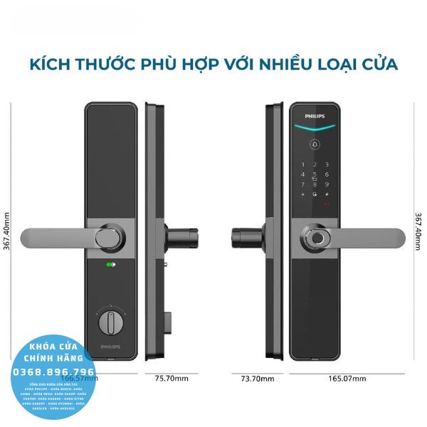 Khóa cửa vân tay Philips DDL610 5HBS - chi tiết