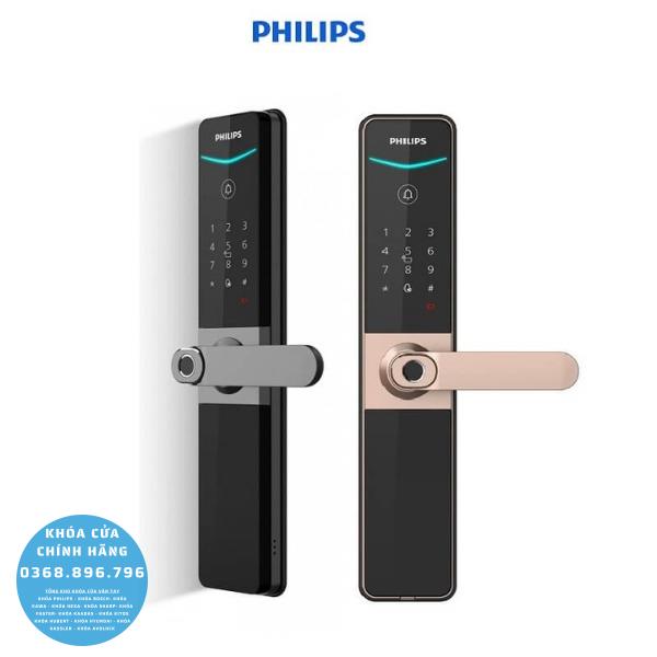 Khóa cửa vân tay Philips DDL610 5HBS - lắp đặt thực tế