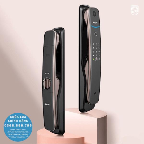 Khóa cửa vân tay Philips DDL702 1HWS - lắp đặt thực tế