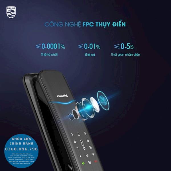 Khóa cửa vân tay Philips DDL702E 5HWS - chi tiết