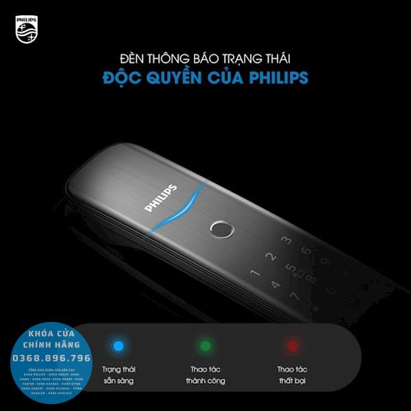 Khóa cửa vân tay Philips DDL702E 5HWS - lắp đặt thực tế