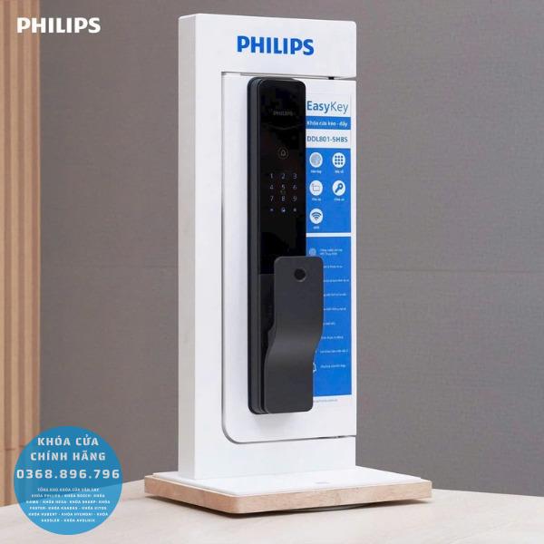 Khóa cửa vân tay Philips DDL801 5HBS - mặt sau