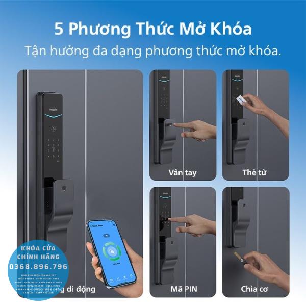 Khóa cửa vân tay Philips DDL801 5HBS - phụ kiện