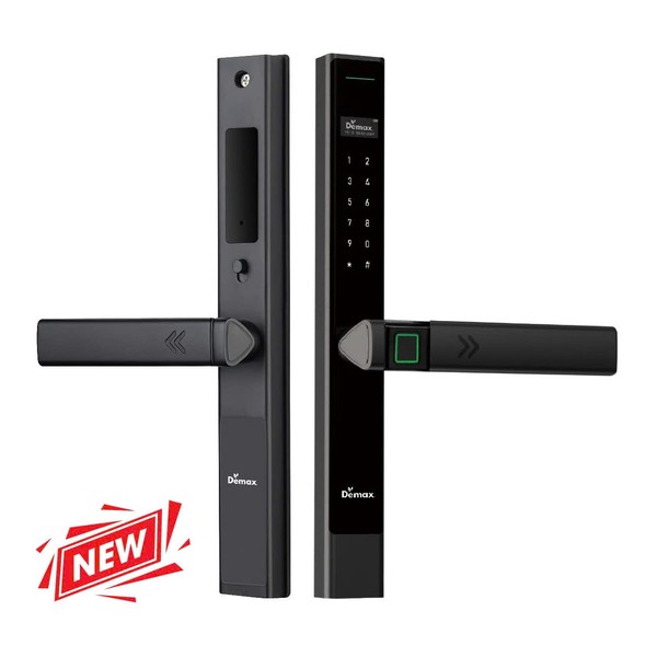 Khóa cửa vân tay cửa nhôm Demax EL688 chính hãng - mặt sau