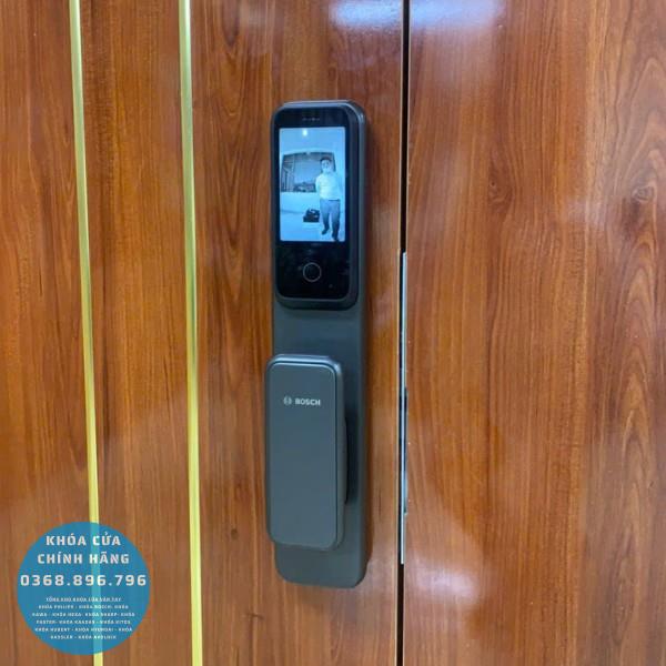 Khóa cửa Bosch EL 600FV Face 3D và camera - lắp đặt thực tế
