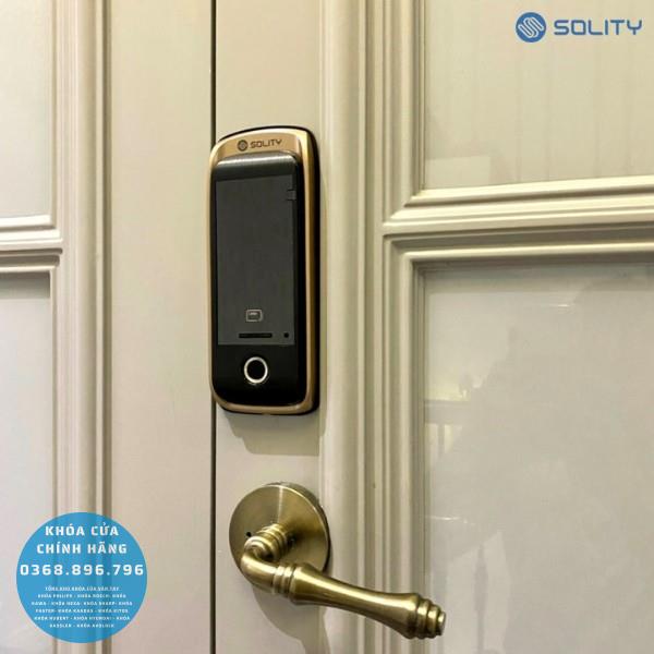 Khoá cửa Solity GA-60B - lắp đặt thực tế