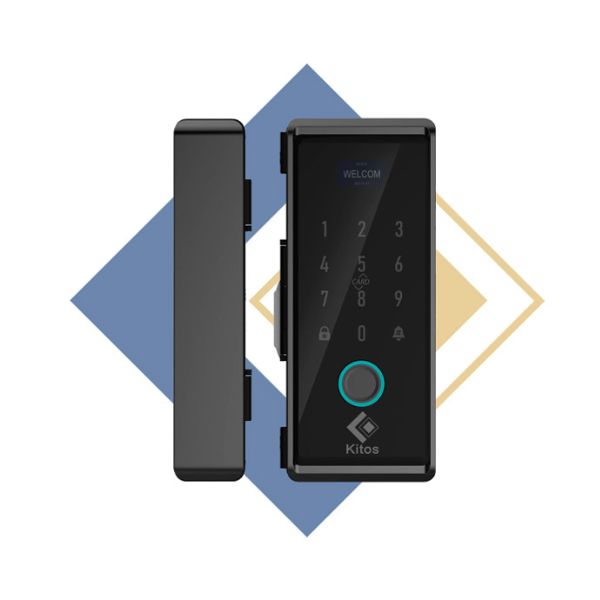 Khóa cửa kính cường lực vân tay Kitos KT GL60 chính hãng
