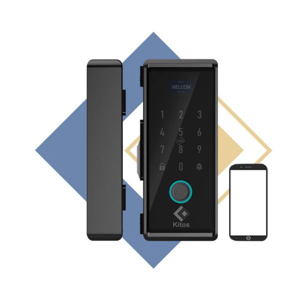 Khóa cửa kính cường lực vân tay Kitos KT GL60 Plus chính hãng