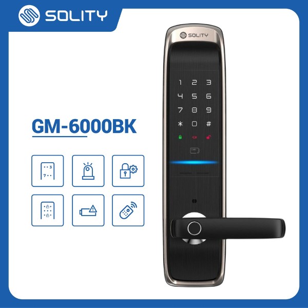 Khoá cửa Solity GM-6000BK chính hãng