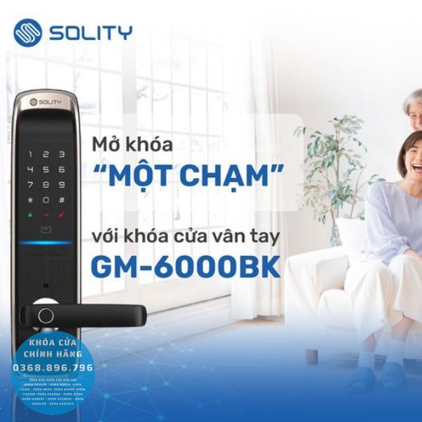 Khoá cửa Solity GM-6000BK - lắp đặt thực tế
