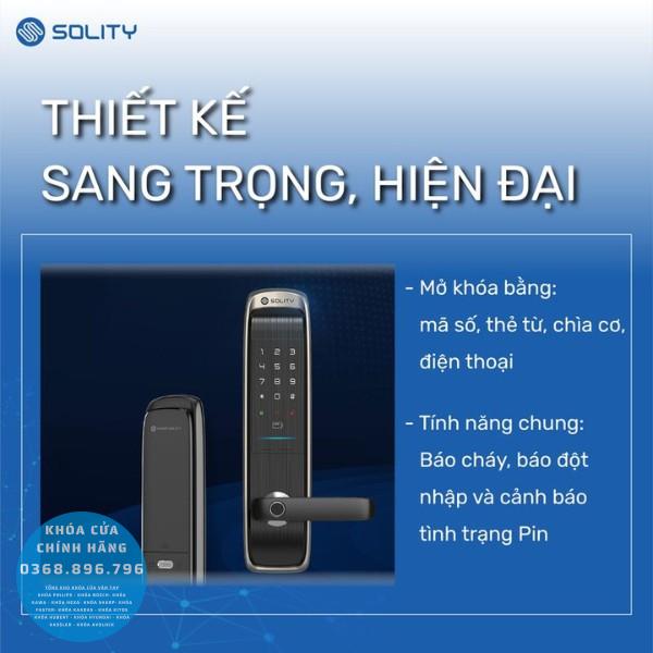 Khoá cửa Solity GM-6000BK - thông số kỹ thuật