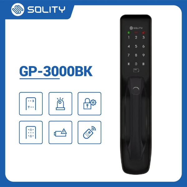 Khoá cửa Solity GP-3000BK chính hãng