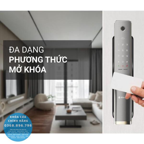 Khoá cửa Solity GP-4000BK - lắp đặt thực tế
