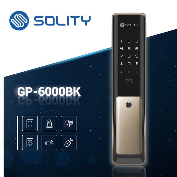 Khoá cửa Solity GP-6000BK chính hãng