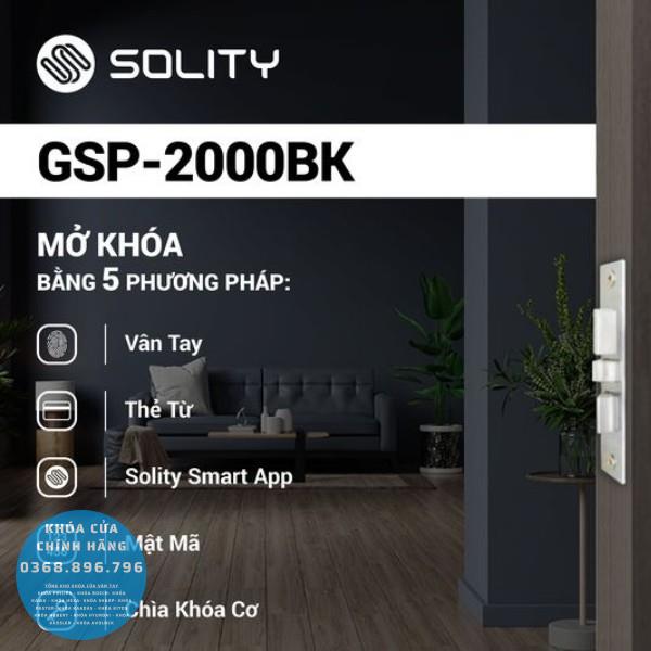 Khoá cửa Solity GSP-2000BK - lắp đặt thực tế