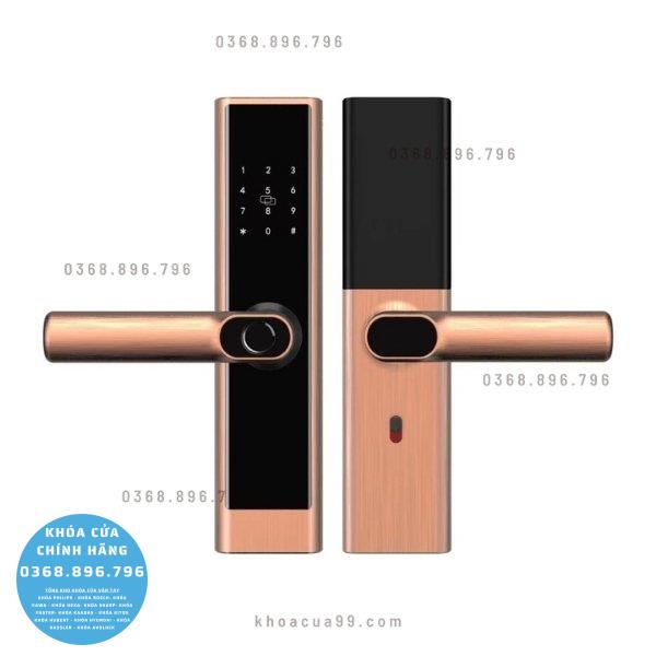 Khóa cửa Hubert HB CG39 mini - lắp đặt thực tế