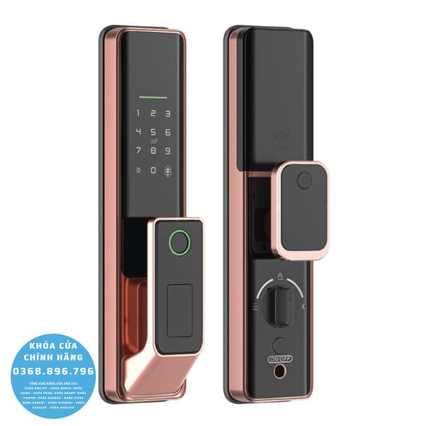 Khóa cửa vân tay Hubert HB CG67 Mini - mặt sau