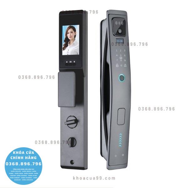 Khóa cửa vân tay Hubert HB CG79 camera chuông cửa - mặt sau