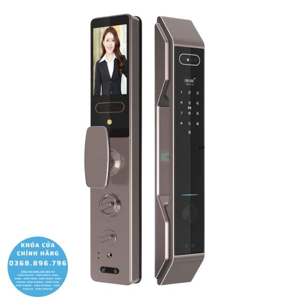 Khóa cửa vân tay Hubert HB CGI7 EU Face 3D - lắp đặt thực tế