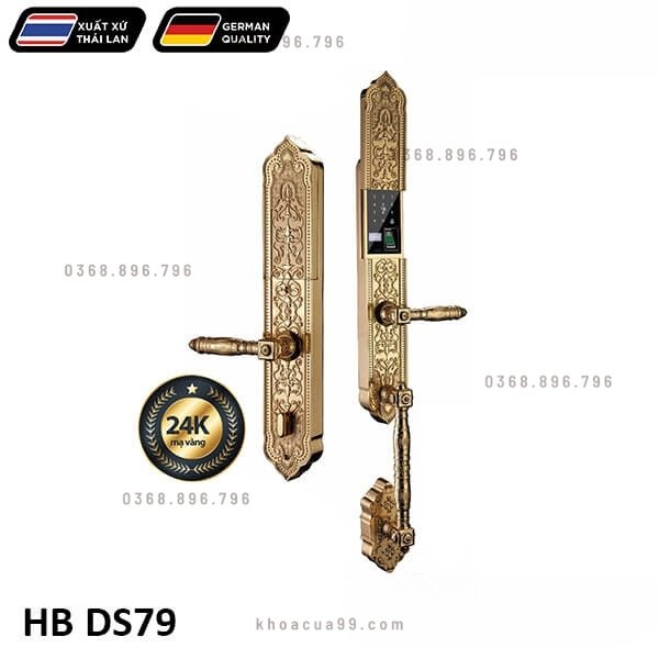 Khóa cửa vân tay đại sảnh Hubert HB DS79 chính hãng