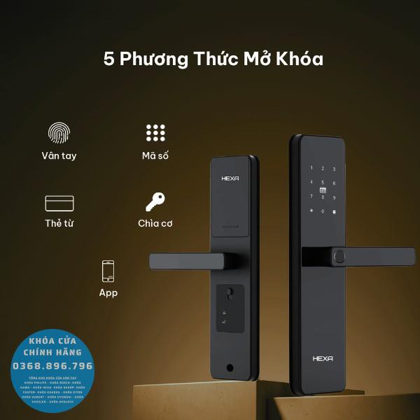 Khóa vân tay Hexa HX12 - mặt sau
